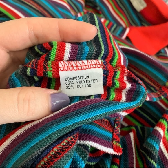 Aeropostale Multi-Colored Striped Polo Size L - Picture 4 of 4